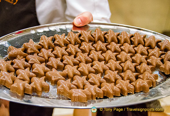 Delicious pralines which we got to taste