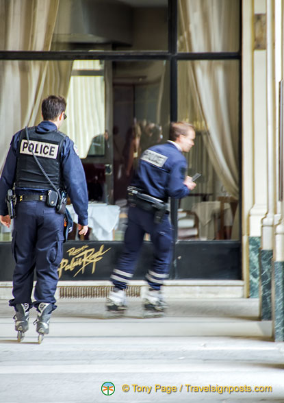 Police on rollerblades