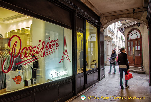 Boutiques in the Passage de Beaujolais