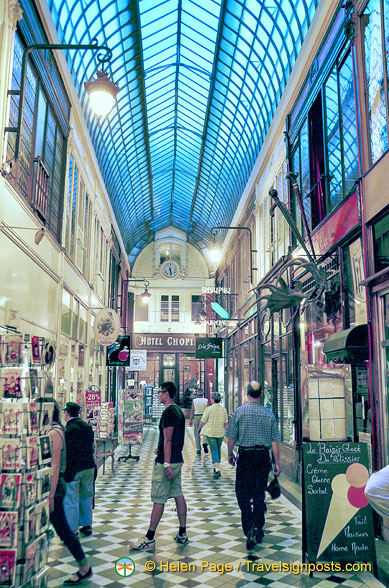 A range of shops in the Passage Jouffroy