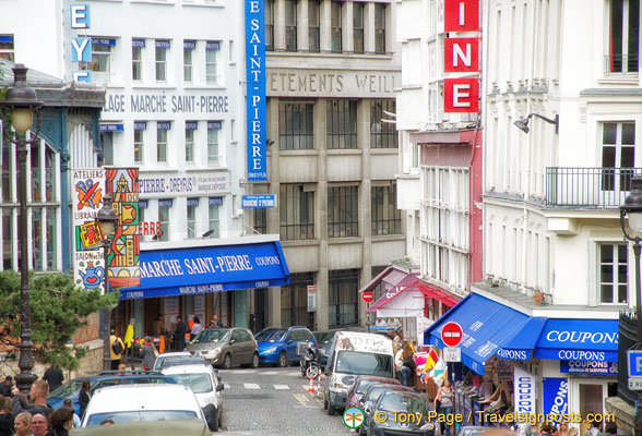 The Marche Saint-Pierre, at 2 rue Charles Nodier, has 6 floors of shopping