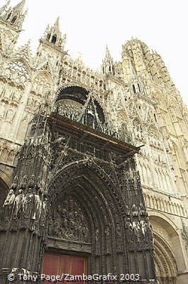 Within the cathedral lies the tomb of Richard the Lionheart, whose heart was buried here [Rouen - France]