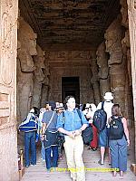 Whereas the northern ones wear the double crown of Upper & Lower Egypt.
[Great Temple of Abu Simbel - Egypt]