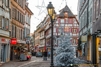 Christmas decorations on Rue des Boulangers