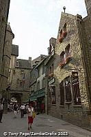 The route runs past the Eglise St-Pierre to the abbey gates [Mont-St-Michel - France]