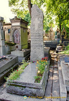 Grave of Guillaume Apollinaire, a French poet and art critic