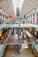 Shopping mall inside the Gare St Lazare complex