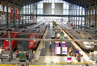 View of the Thalys and SNCF trains