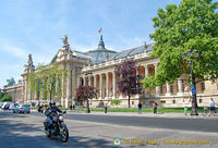 View of Grand Palais facade on Av. Winston-Churchill