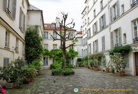 A pleasant apartment courtyard