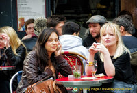 Watching the world go by in rue Montorgueil